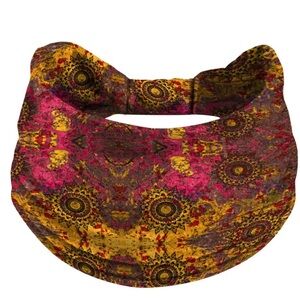NEW Colorful Patterned Headbands pink & yellow